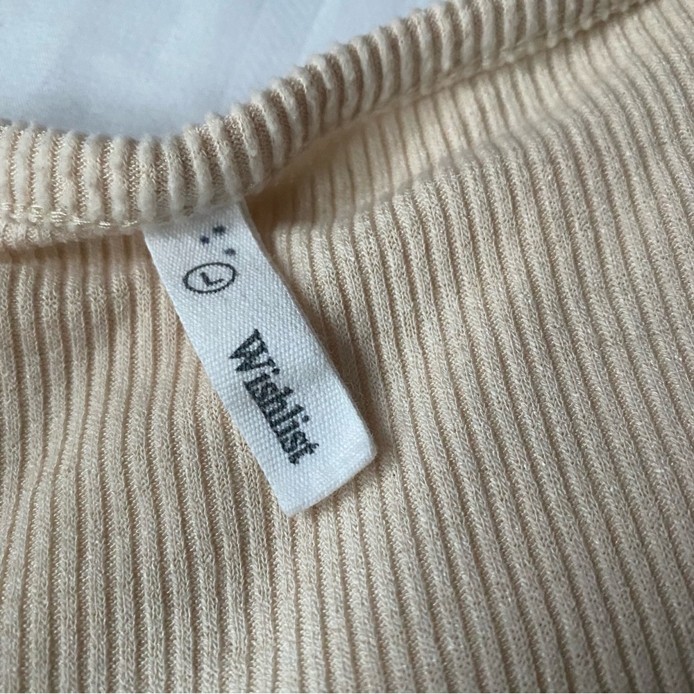 Nude Beige Ribbed Tank Top - Picture 3 of 4